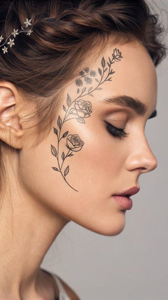 25 Gorgeous Side Face Tattoos Ideas For Women That Turn Heads