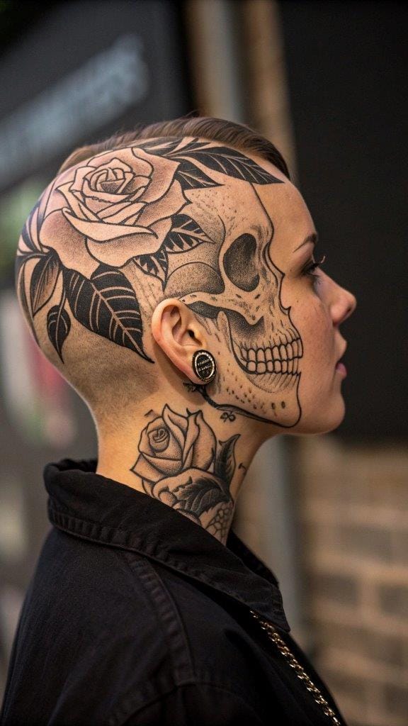27 Badass Head Tattoo Ideas That Are Totally Next-Level