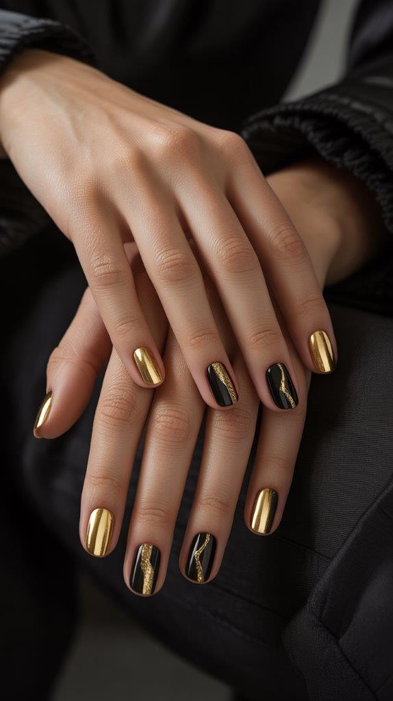 22 Gorgeous Gold Holiday Nails You’ll Want to Wear All Season