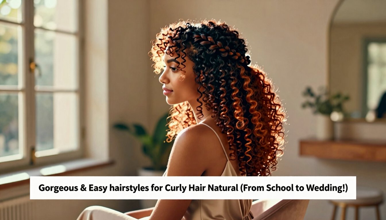 29 Gorgeous & Easy Hairstyles for Curly Hair Natural (From School to Wedding!)
