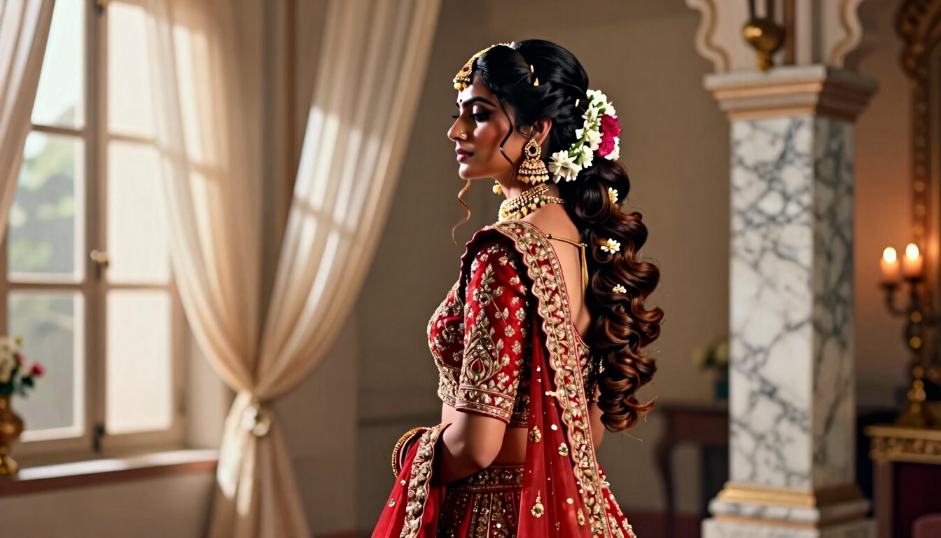 28 Lehenga Hairstyles Ideas That’ll Steal the Spotlight at Your Next Wedding