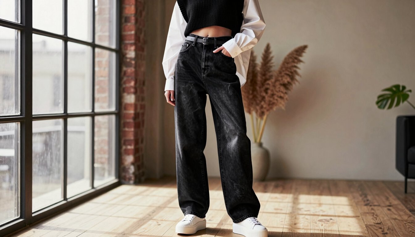 29 Effortless Black Baggy Jeans Outfits You Need to Try This Season